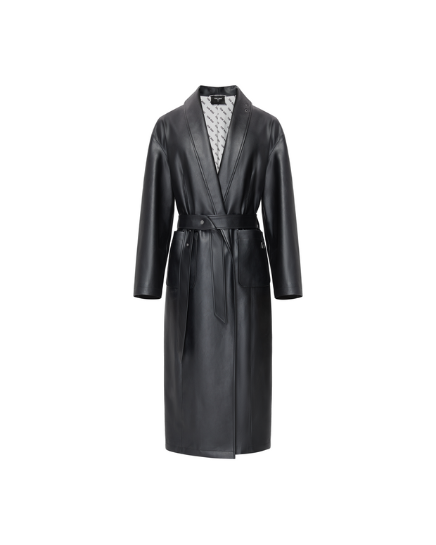 CHOICES FAUX LEATHER COAT