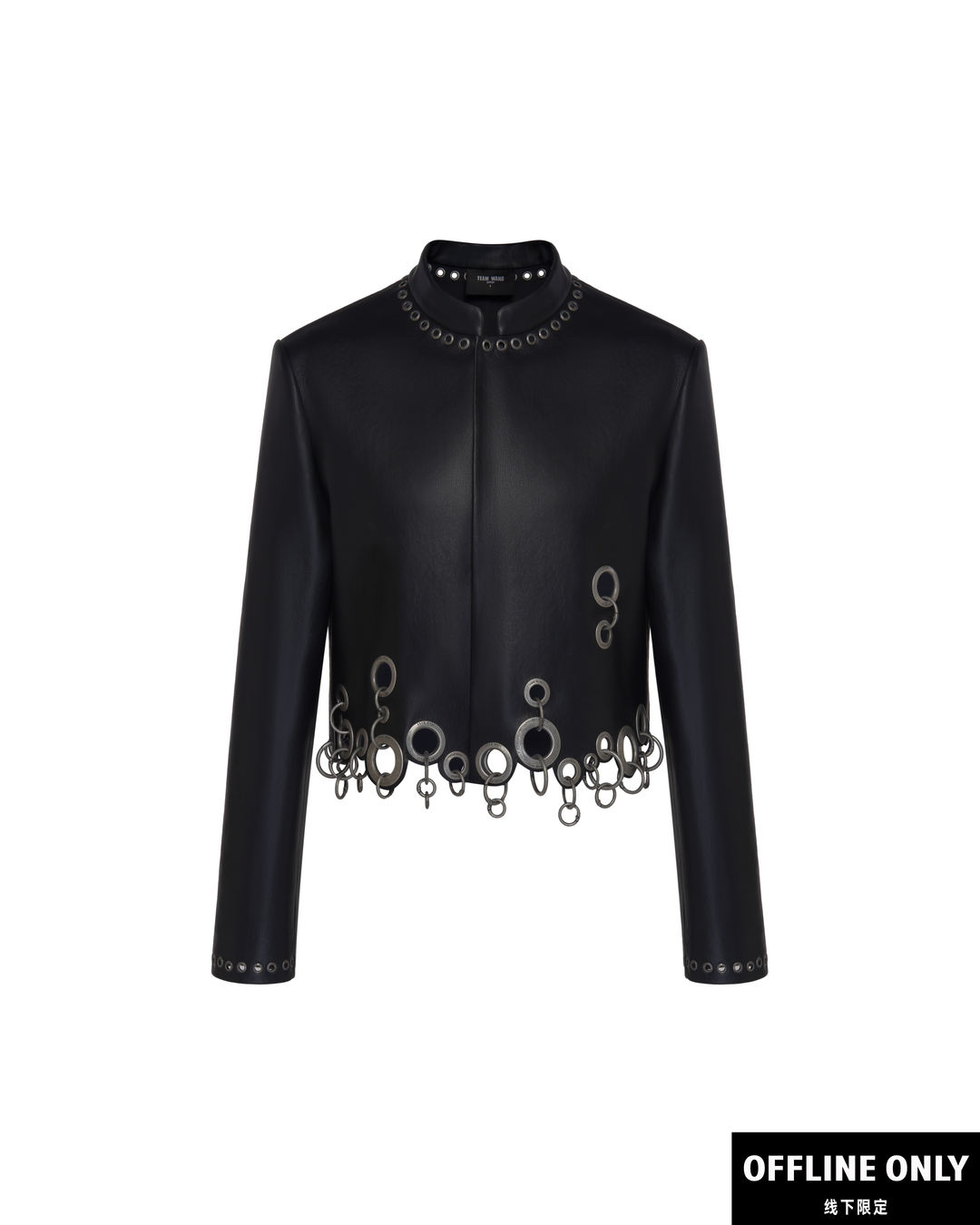 ジャケット・アウター Andwang AND logo leather jacket 001 Alexander Wang Black Zip Leather Jacket Alexander Wang