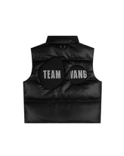 TEAM WANG DESIGN BALLOON FAUX LEATHER DOWN VEST
