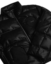 TEAM WANG DESIGN BALLOON FAUX LEATHER DOWN JACKET