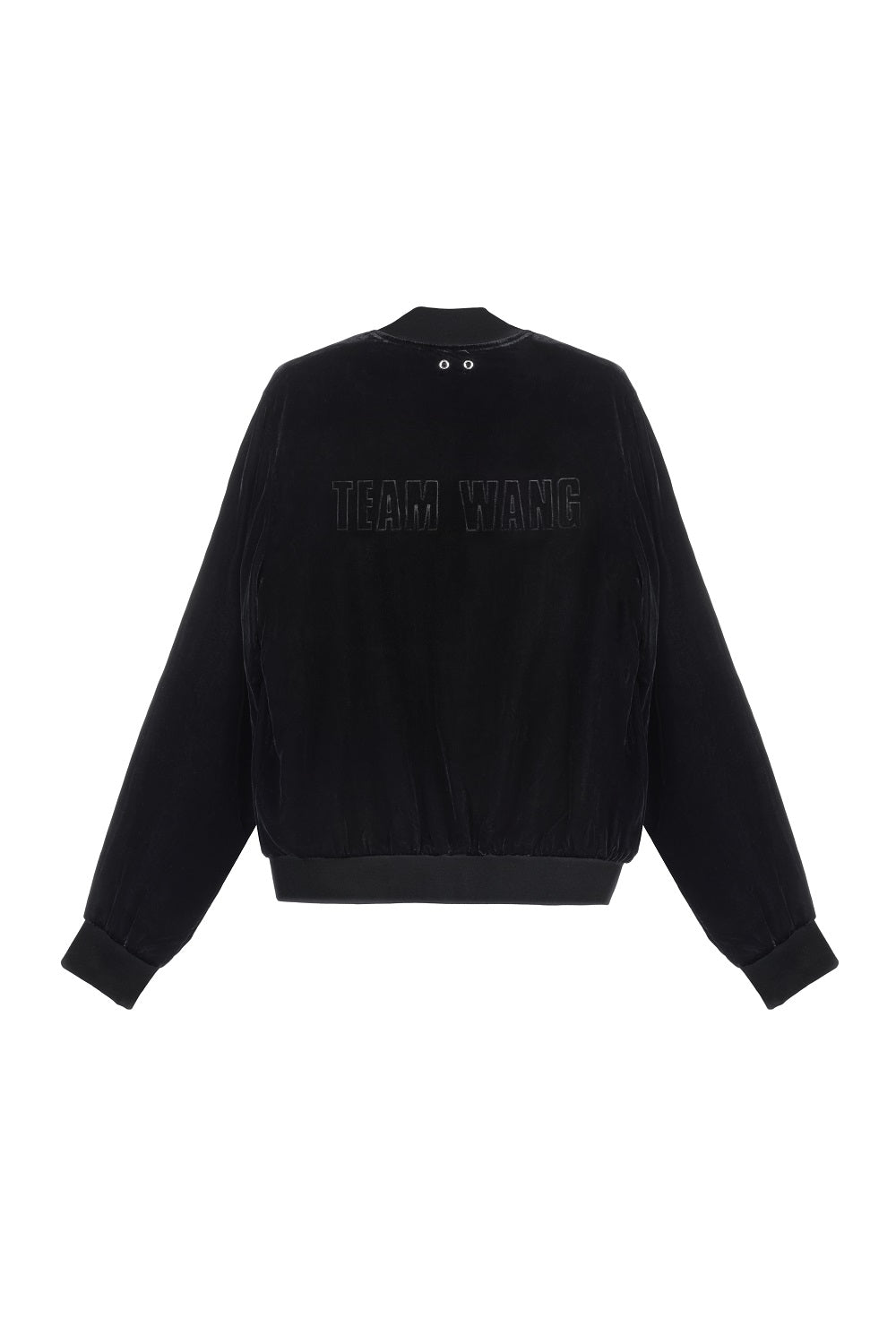 TEAM WANG PRINTED LOGO VELVET BOMBER JACKET - TEAM WANG DESIGN – TEAM ...