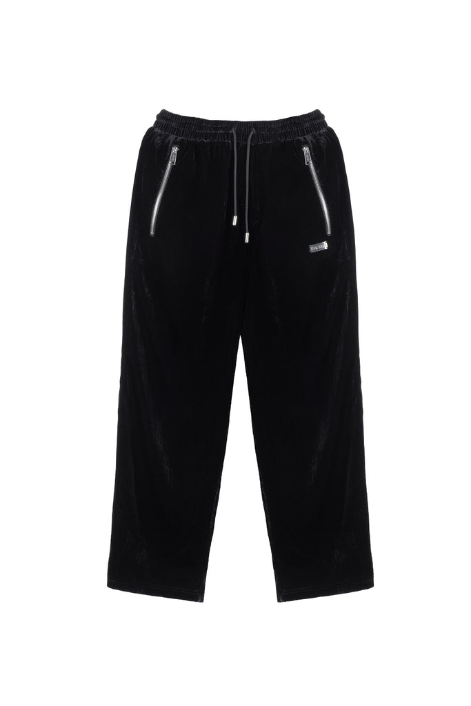 TEAM WANG DRAWSTRING VELVET STRAIGHT PANT - TEAM WANG DESIGN – TEAM WANG  design